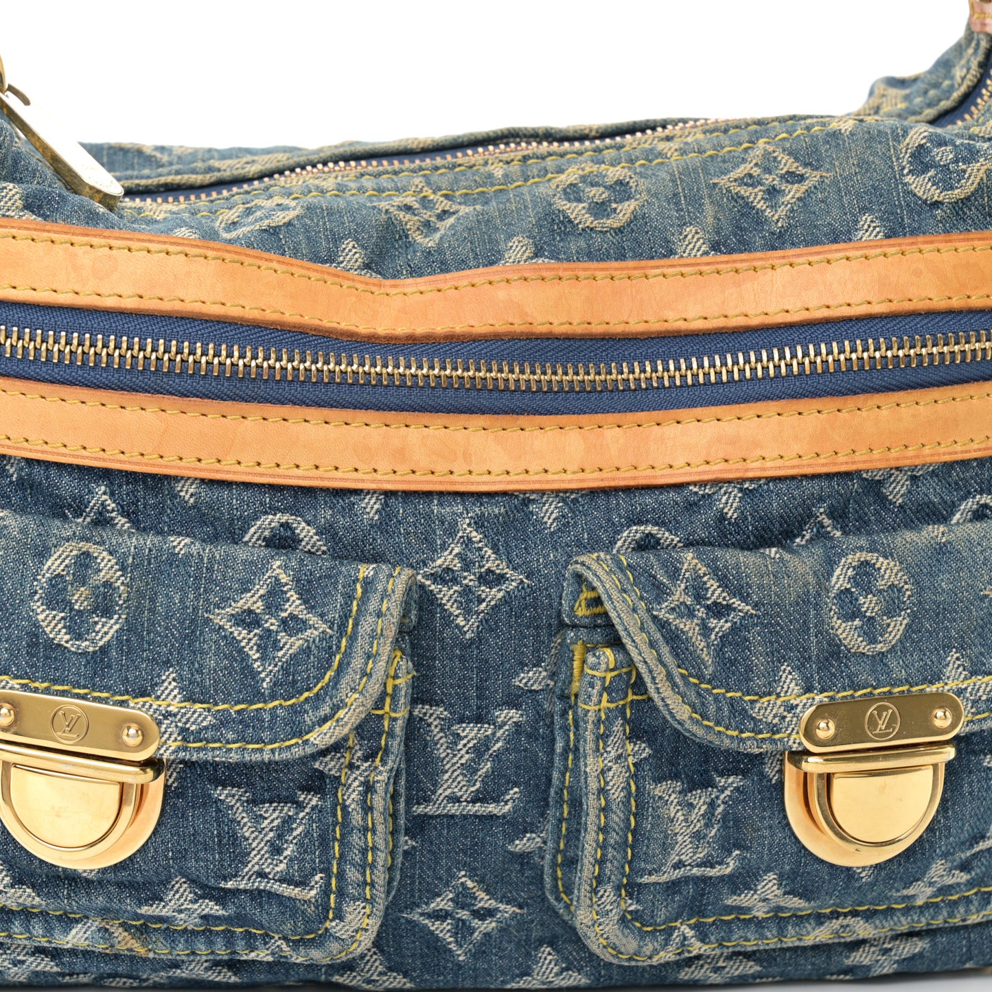 Monogram Denim Baggy PM Blue