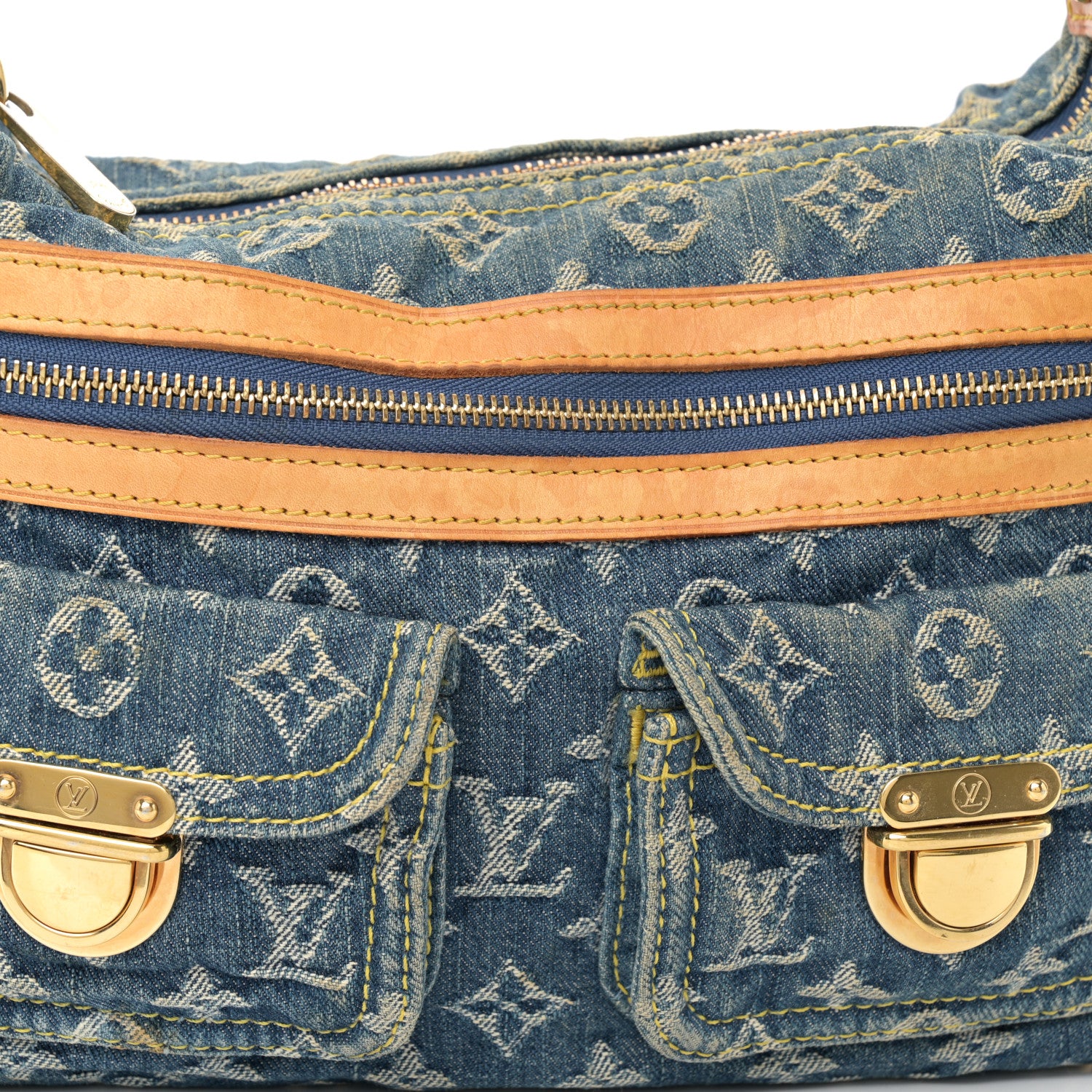 Louis Vuitton Monogram Denim Baggy PM Blue 7 of 10