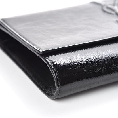 Saint Laurent Textured Patent Monogram Large Belle De Jour Clutch Black 8 of 9