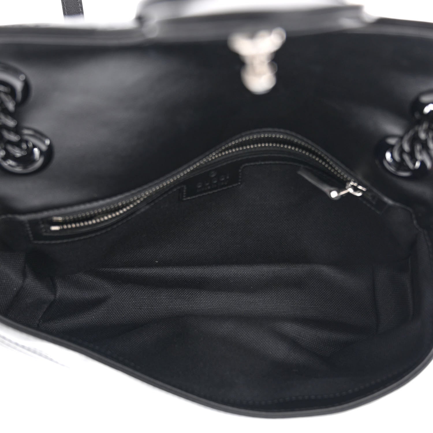 Gucci Calfskin Matelasse Monochrome Small GG Marmont Shoulder Bag Black 5 of 11