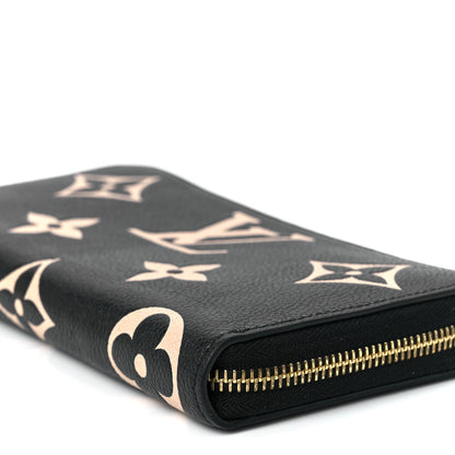 Louis Vuitton Empreinte Monogram Giant Zippy Wallet Black Beige 10 of 11