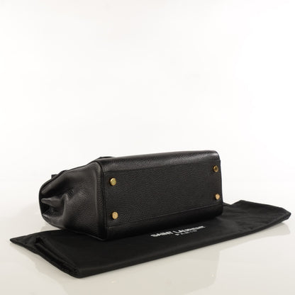 Saint Laurent Grained Calfskin Medium Moujik Top Handle Bag Black 5 of 11