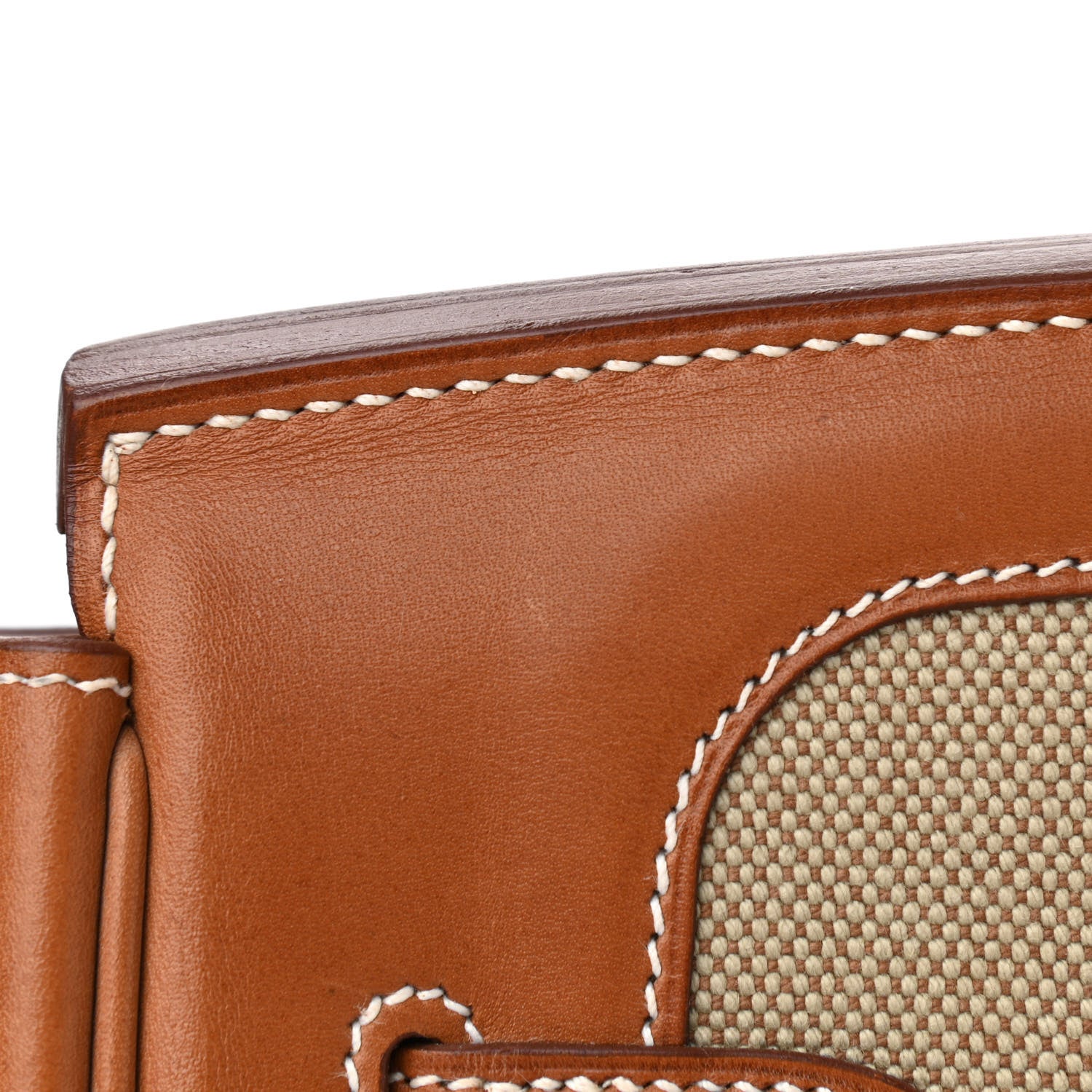 Hermes Toile Natural Barenia Flag Birkin 35 Fauve 13 of 26