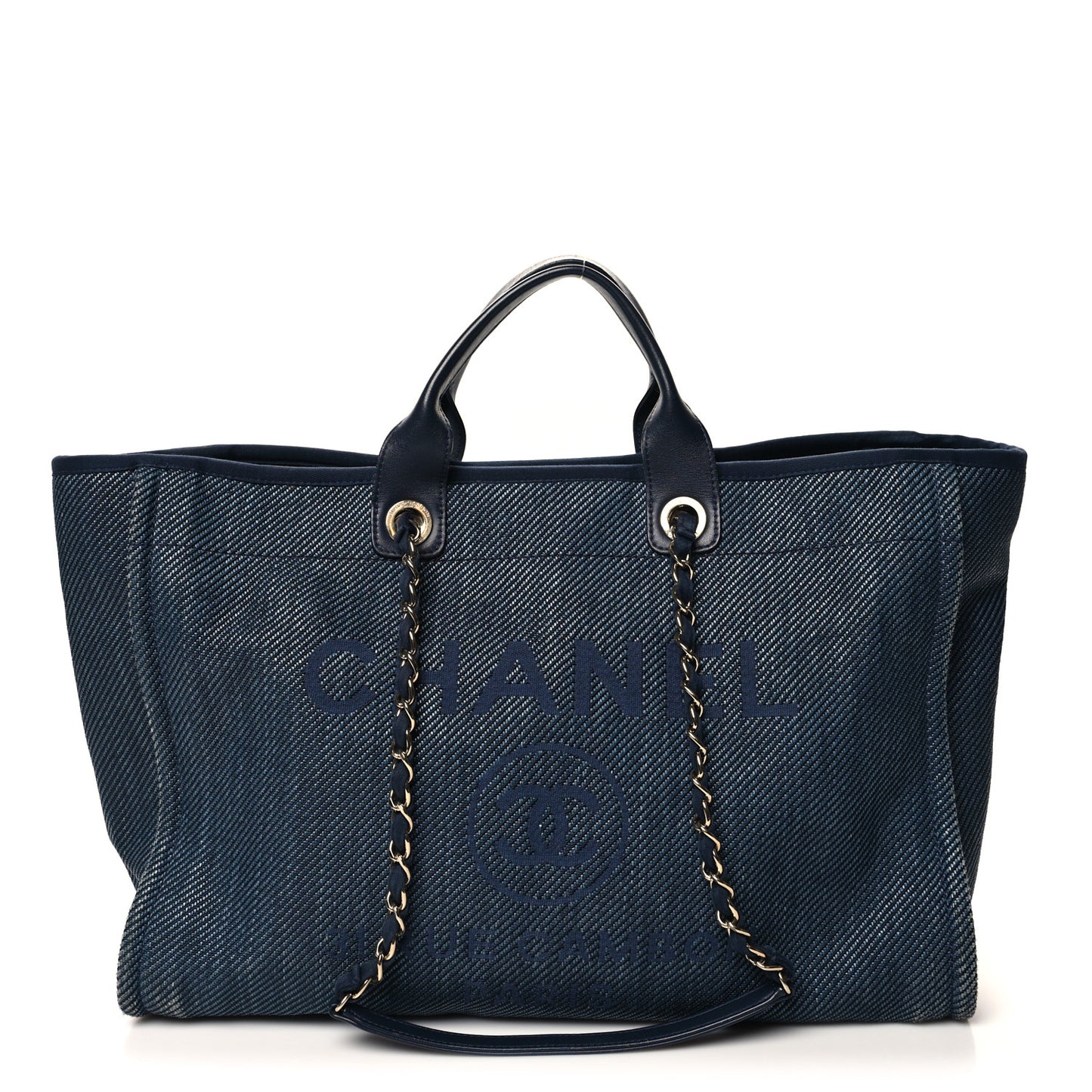 Mixed Fibers Large Deauville Tote Blue