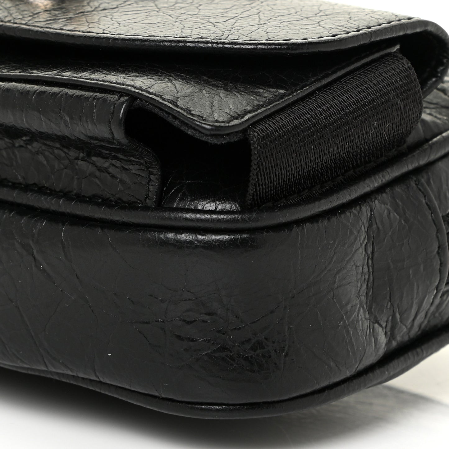 Fluffy Calfskin Mini Morpheus Belt Bag 90 36 Black
