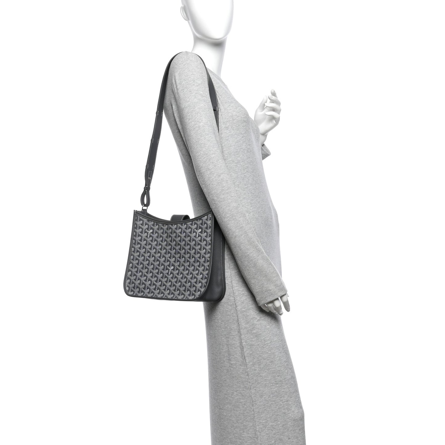 Goyardine Musette PM Bag Grey