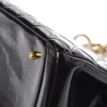 Chanel Glazed Calfskin Quilted Tote Black 18 of 19