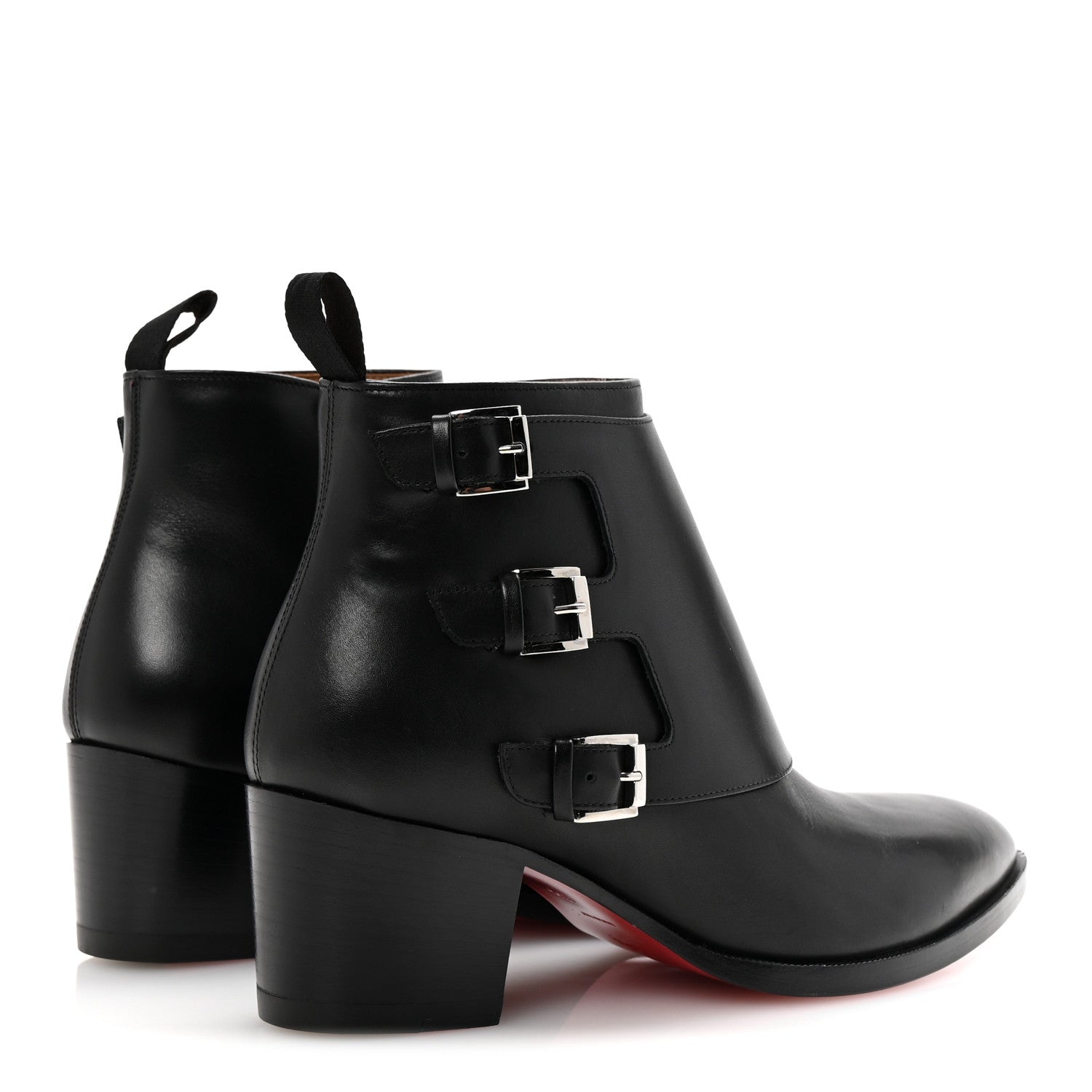 Christian Louboutin Calfskin Will Buckle Boots 39.5 Black 5 of 8