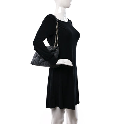 Saint Laurent Lambskin Quilted Small Loulou Puffer Monogram Chain Satchel Concrete 2 of 10