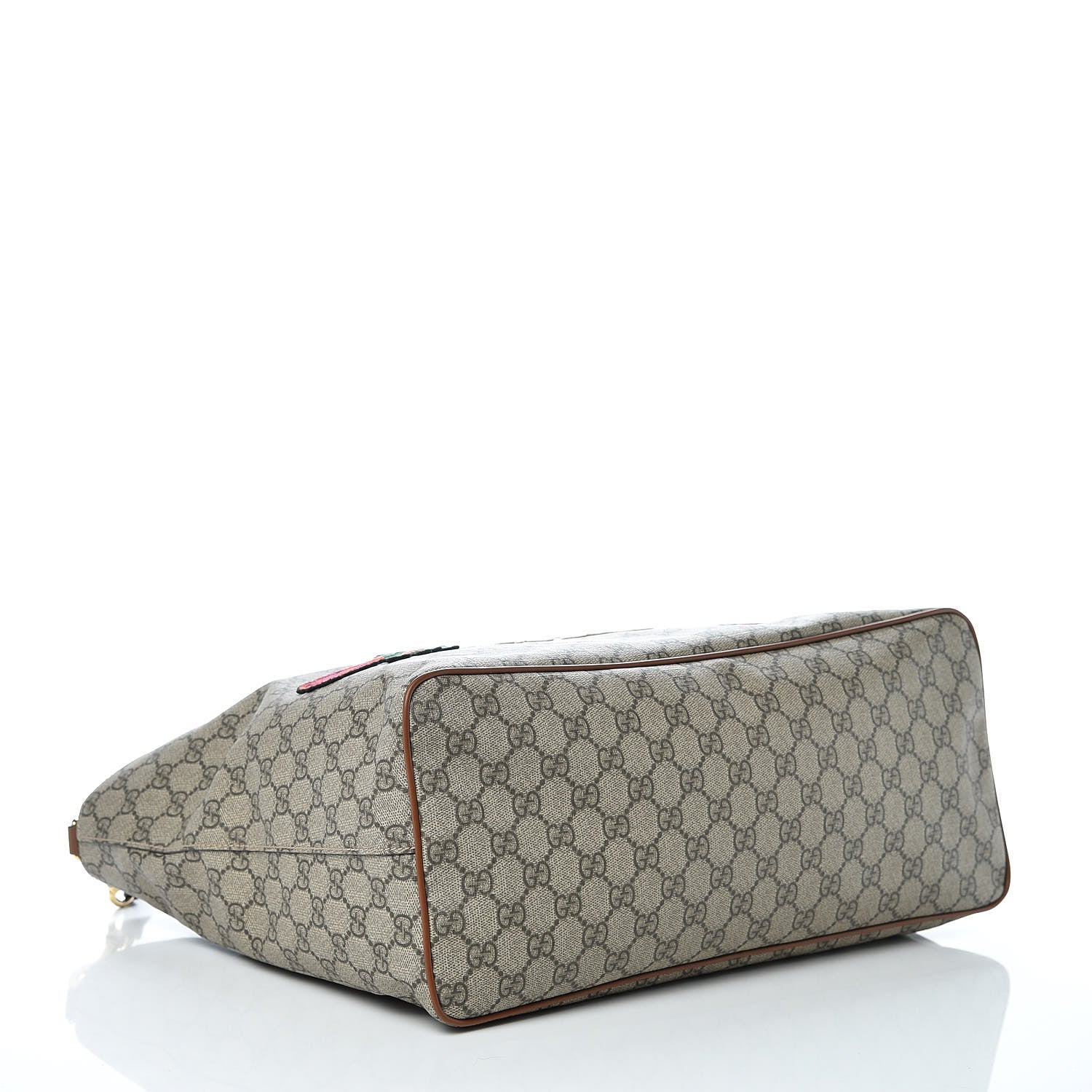 Gucci Soft GG Supreme Monogram Blind For Love Embroidered Medium Crossbody Tote Beige Tuscany Multicolor 4 of 9