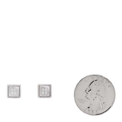 Roberto Coin 18K White Gold Diamond Palazzo Ducale Stud Earrings 2 of 4