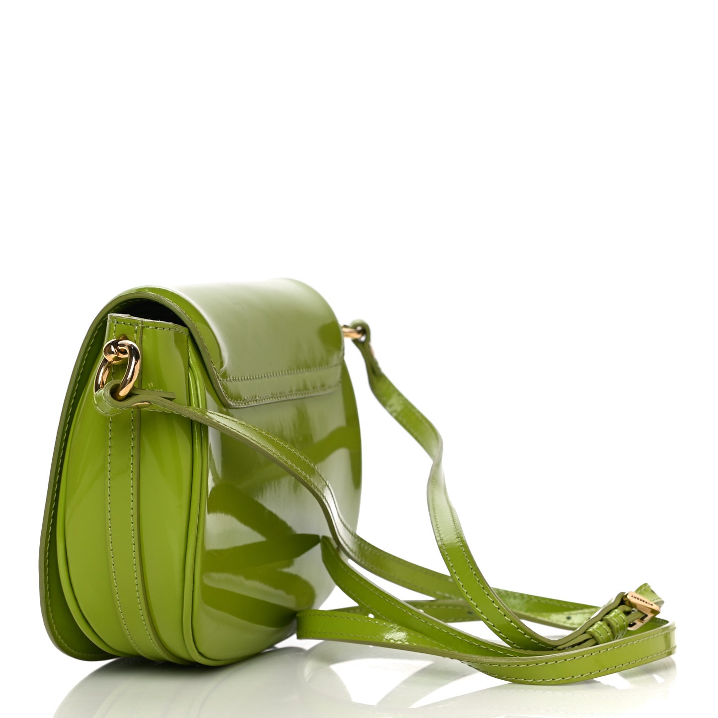 Patent Small Leigh Crossbody Bag Lemon Green