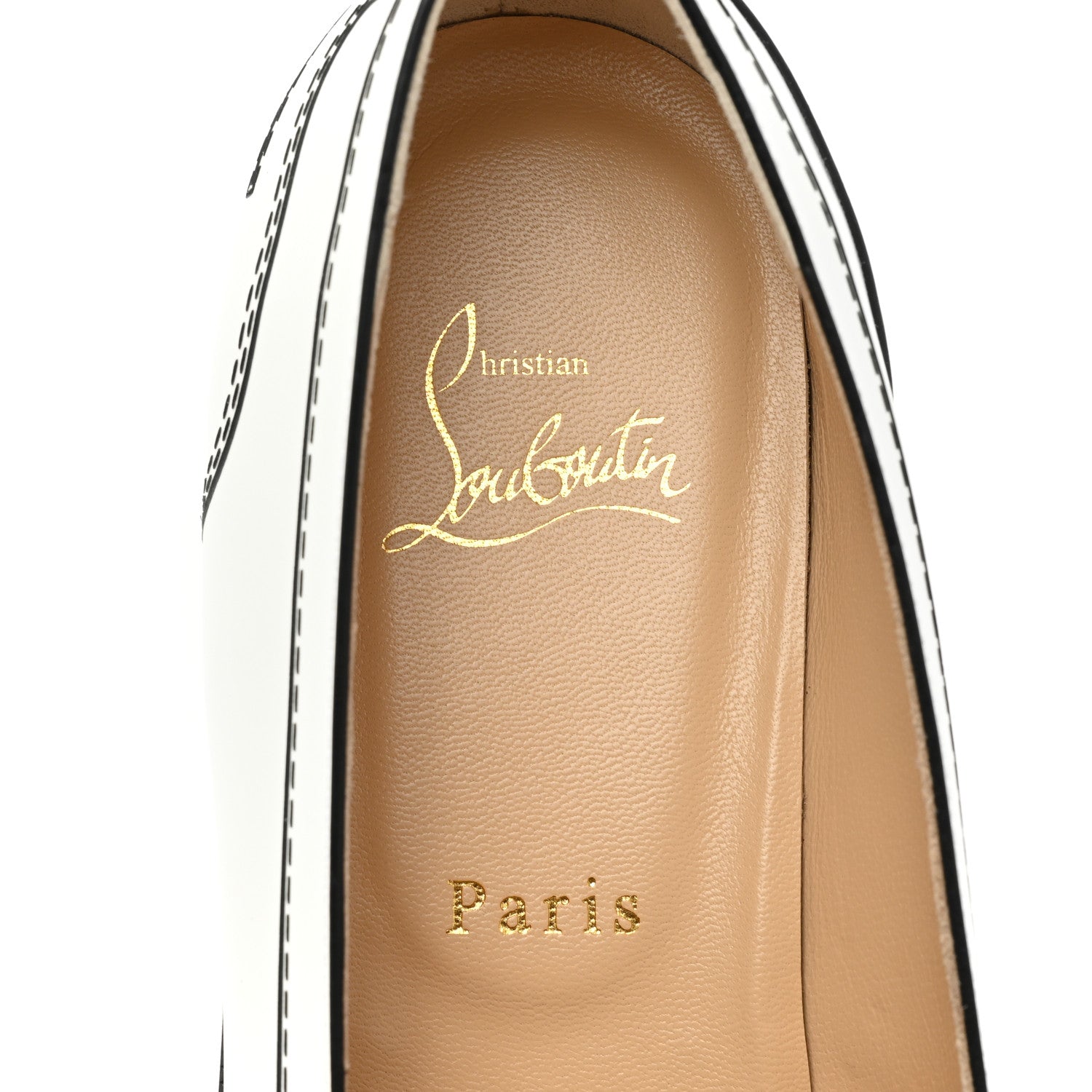 Christian Louboutin Calfskin Women Mocalaureat Tromp L'oeil Loafers 39 White 7 of 11