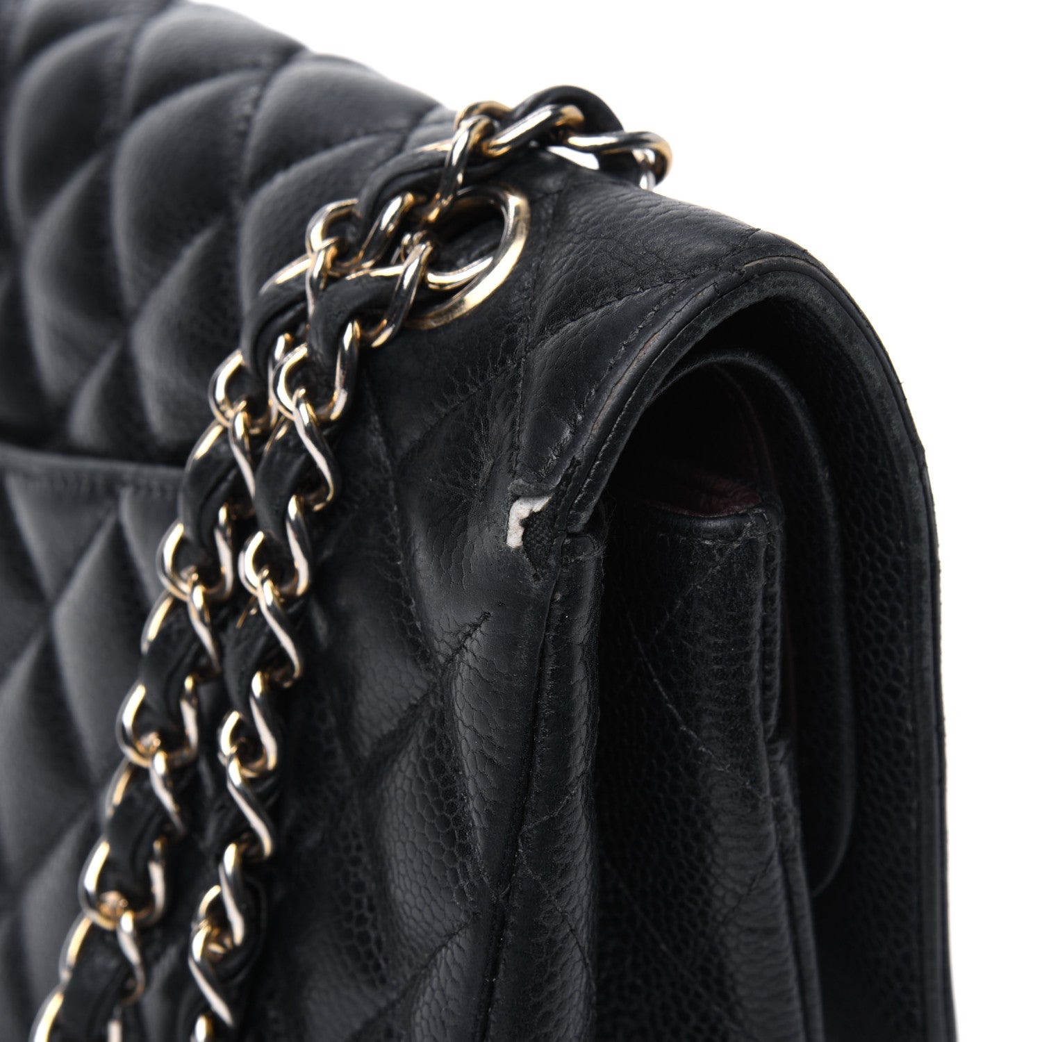 Chanel Caviar Quilted Medium Double Flap Black 19 of 39