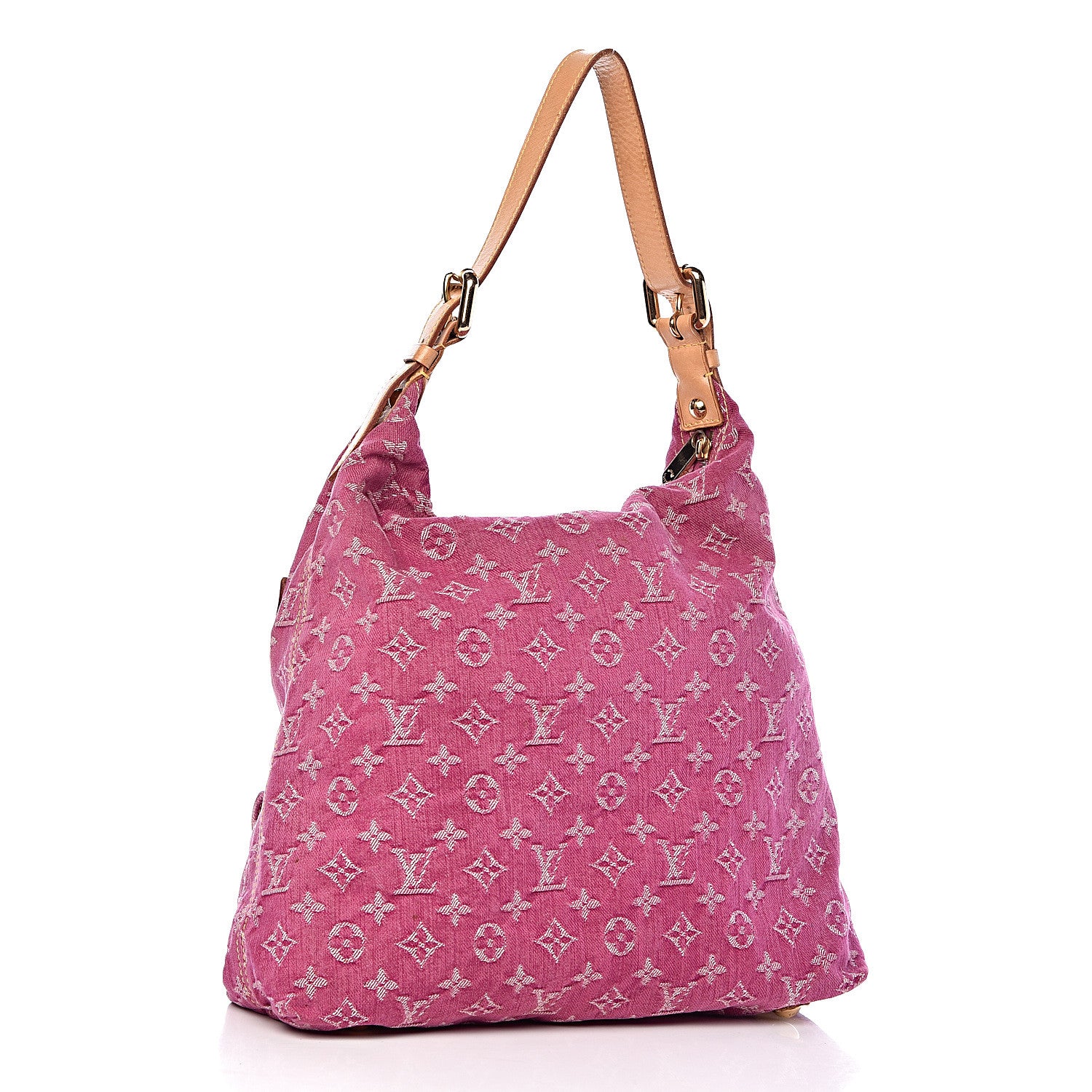 Louis Vuitton Denim Baggy GM Fuchsia 3 of 10