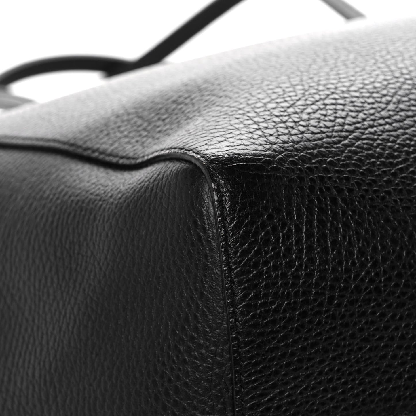 Pebbled Calfskin Medium Swing Tote Black