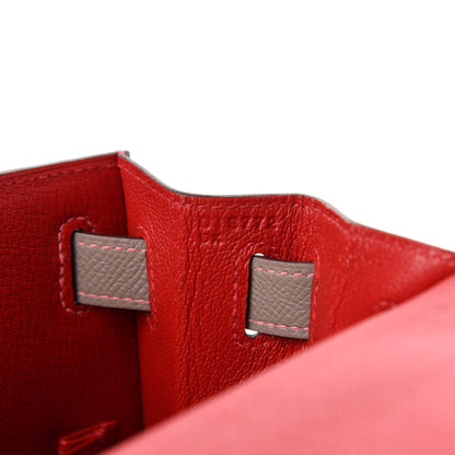 Hermes Epsom Horseshoe Kelly Sellier 28 Rouge Casaque Gris Tourterelle 11 of 13