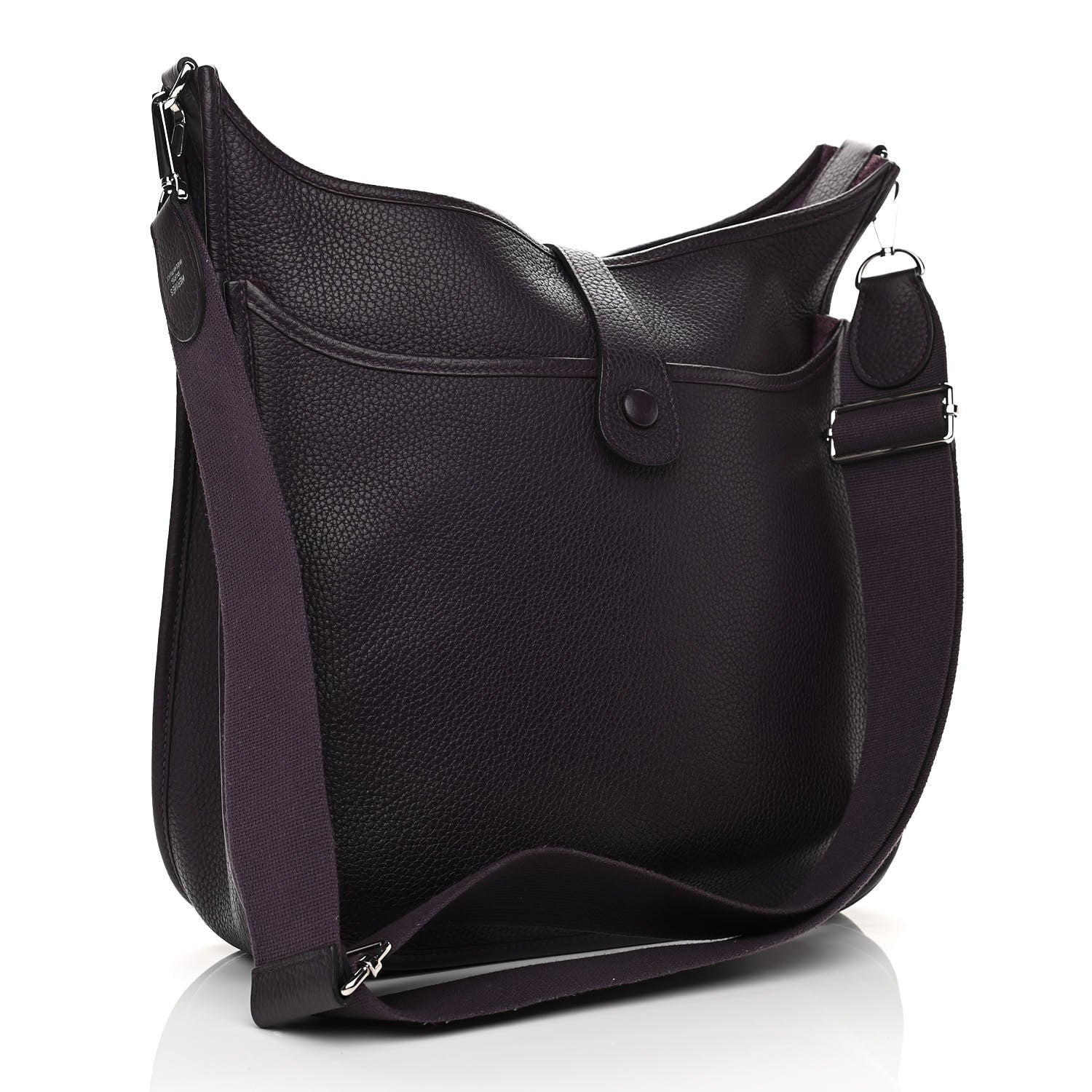 Hermes Taurillon Clemence Evelyne III GM Raisin 3 of 13