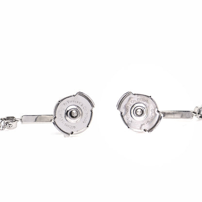 Tiffany Platinum Diamond Voile Drop Earrings 3 of 7