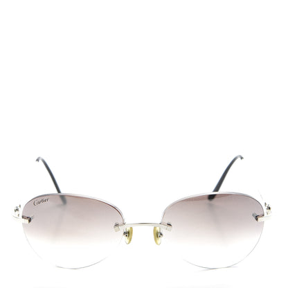 Cartier Frameless Rectangular Acetate Sunglasses Grey 2 of 7