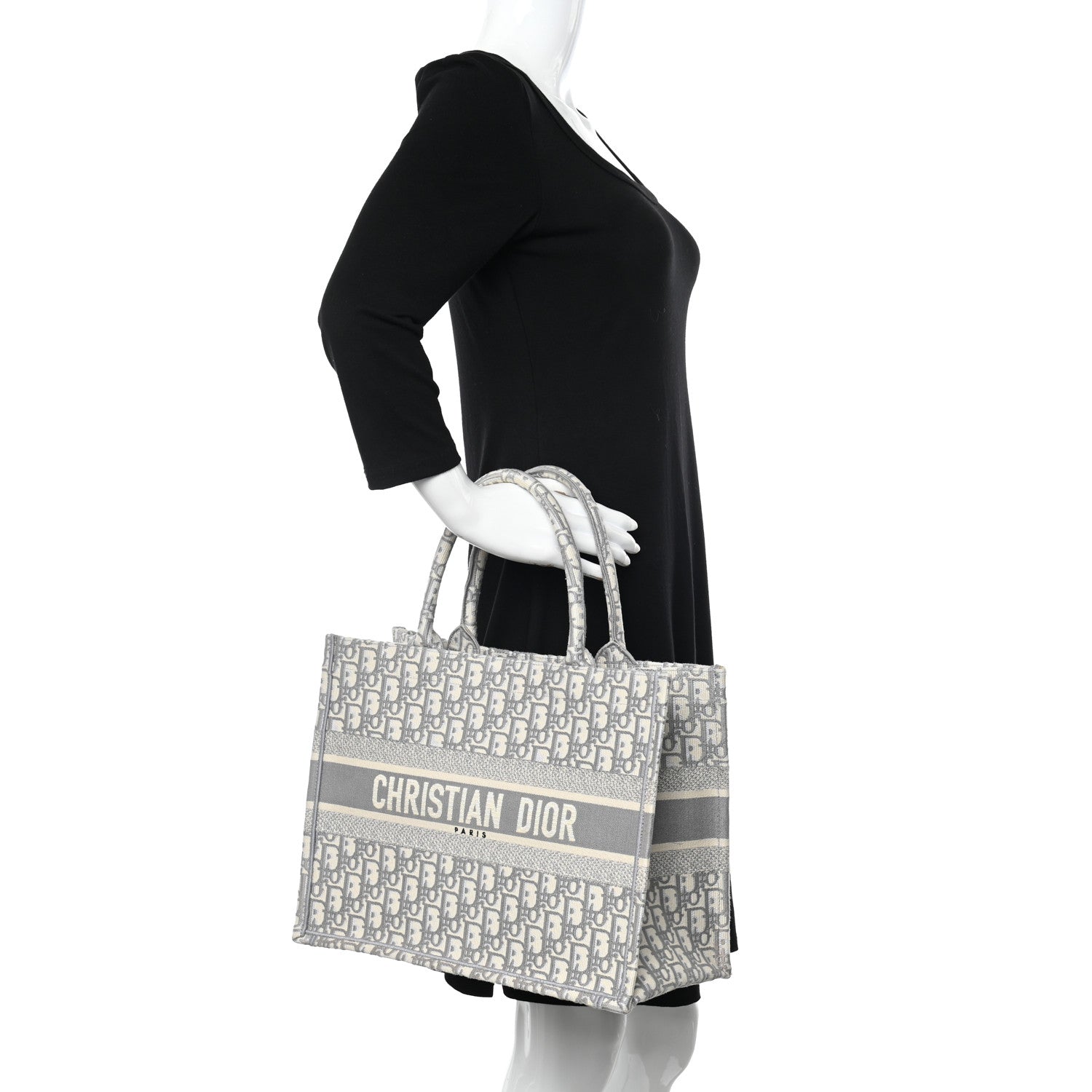 Christian Dior Oblique Medium Book Tote Grey 2 of 14