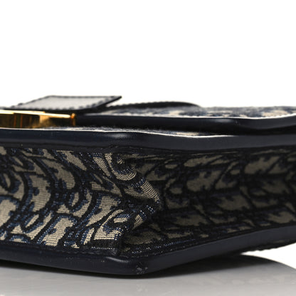 Christian Dior Oblique 30 Montaigne Flap Bag Blue 9 of 10