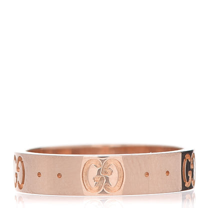 Gucci 18K Rose Gold 4mm Icon Band Ring 49.3 4.5 1 of 5