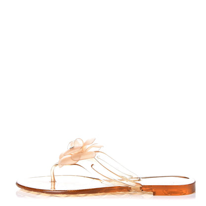 Chanel Jelly Camellia Thong Sandals 39 Rose Clair 1 of 10