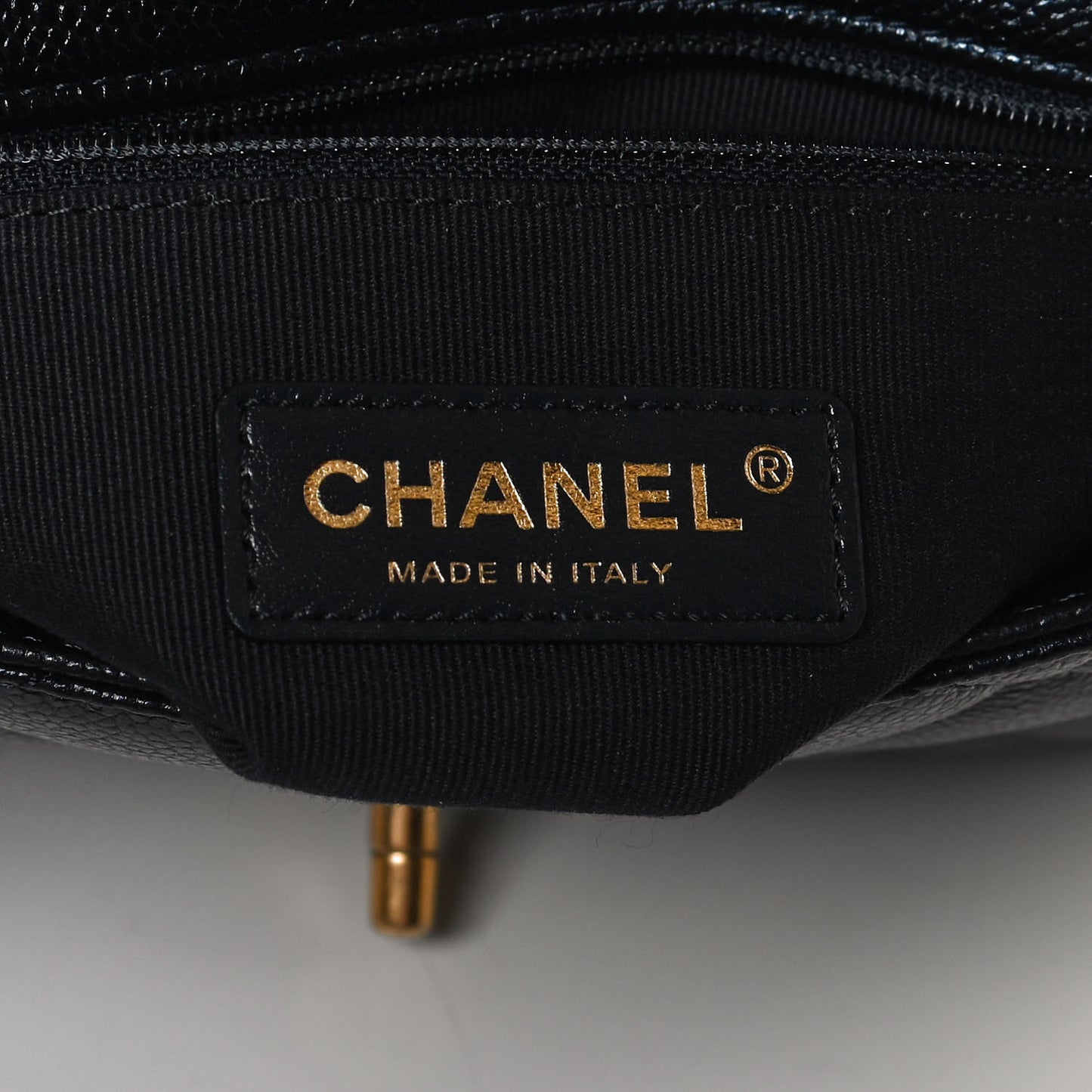 Iridescent Caviar Quilted Mini My Perfect Flap Black