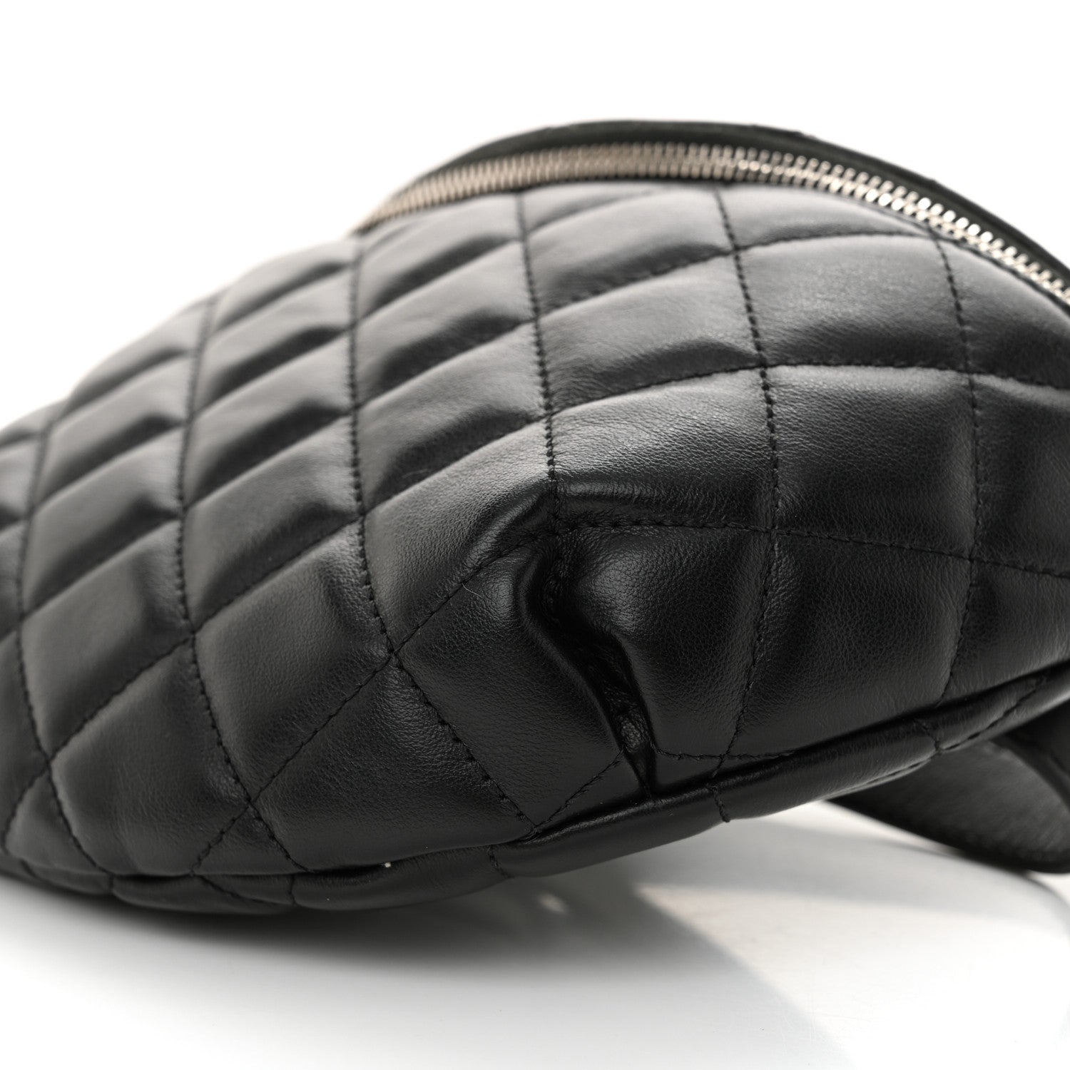Chanel Calfskin Quilted Waist Belt Bag Black 10 of 12