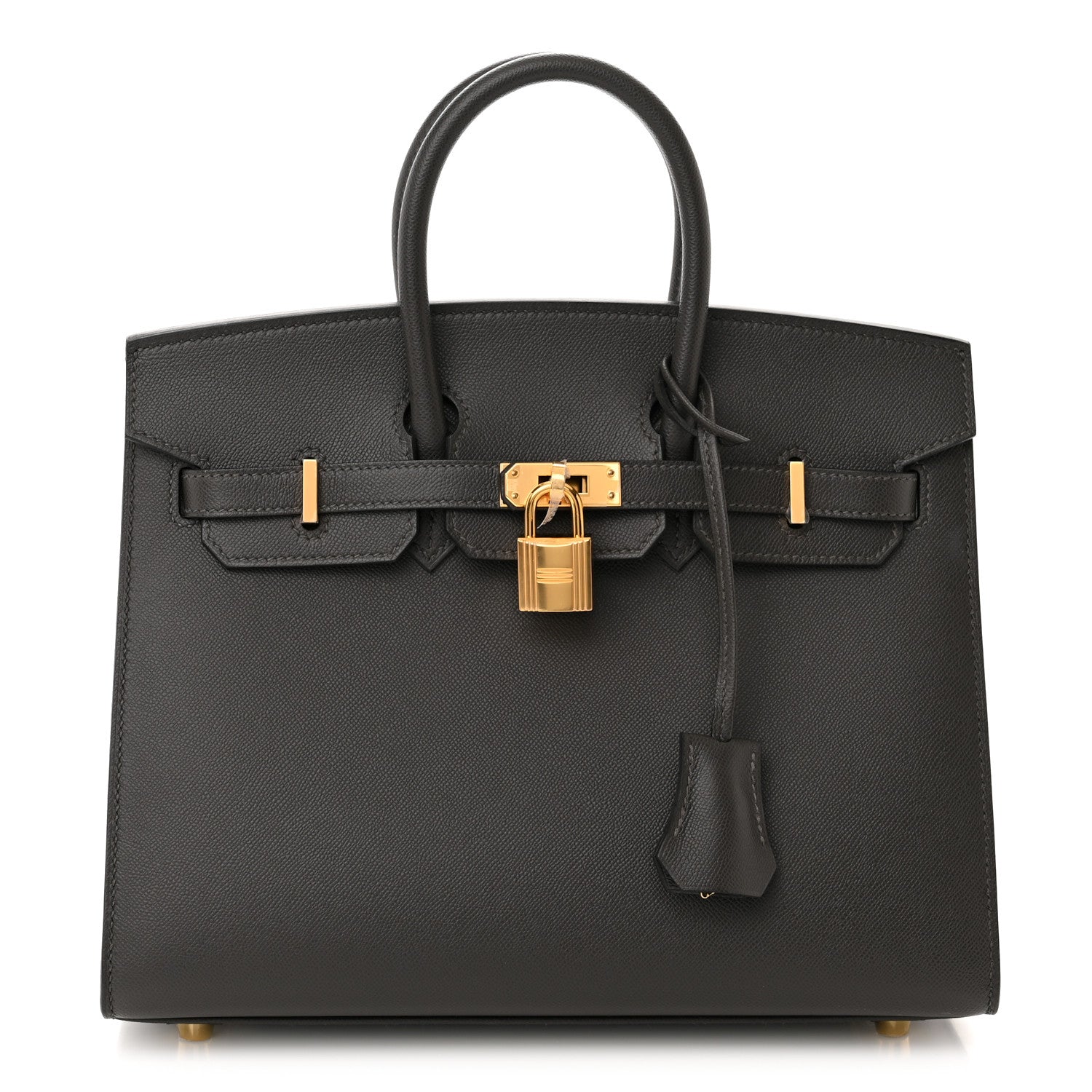 Hermes Madame Calfskin Birkin Sellier 25 Graphite 1 of 11
