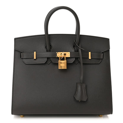 Hermes Madame Calfskin Birkin Sellier 25 Graphite 1 of 11