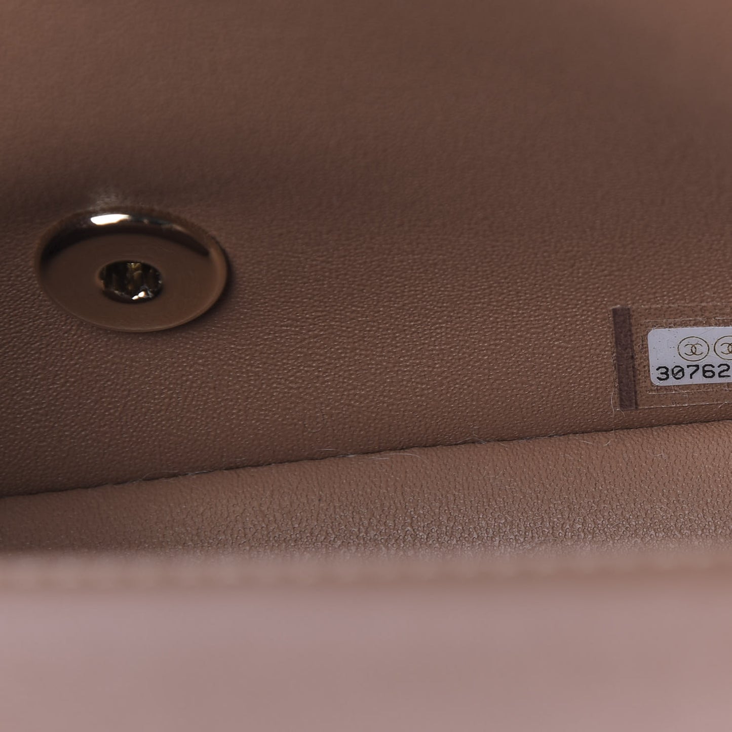 Lambskin Quilted Mini Rectangular Flap Brown