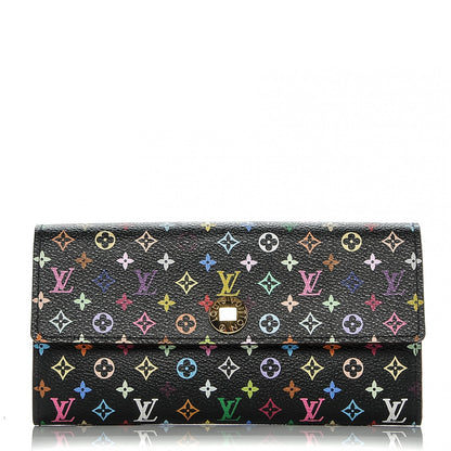 Louis Vuitton Monogram Multicolor Sarah Wallet Black Violet 1 of 7
