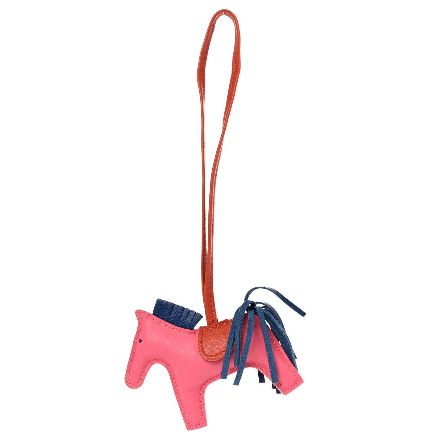 Milo Lambskin Grigri Rodeo Bag Charm PM Rose Azalee Cornaline Bleu De Malte