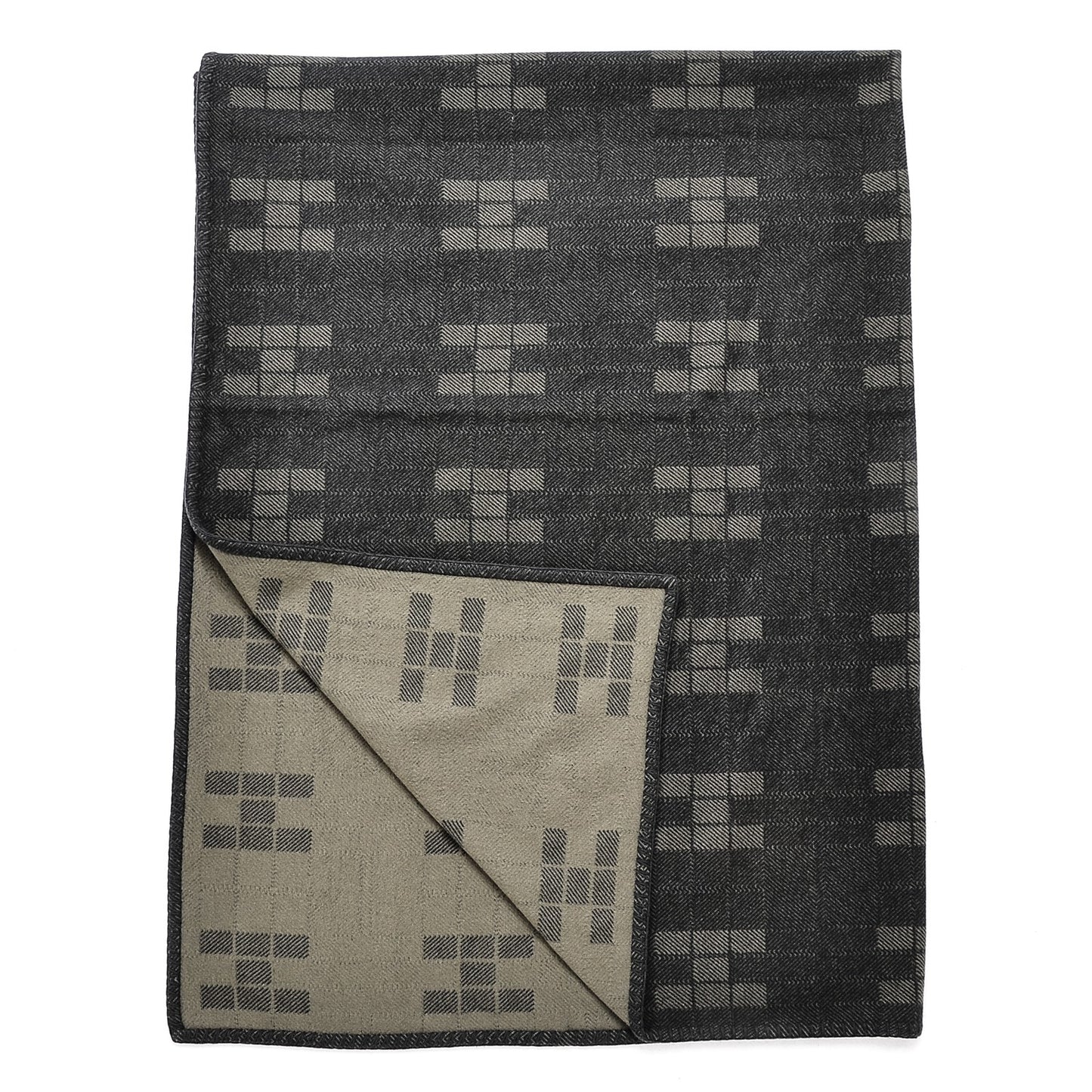 Wool Cashmere Blanket Black