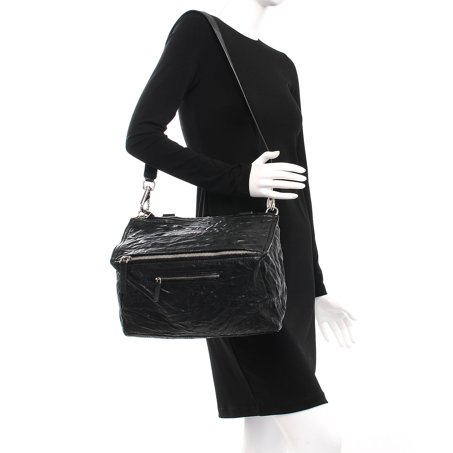 Givenchy Tumbled Sheepskin Medium Pandora Black 2 of 10