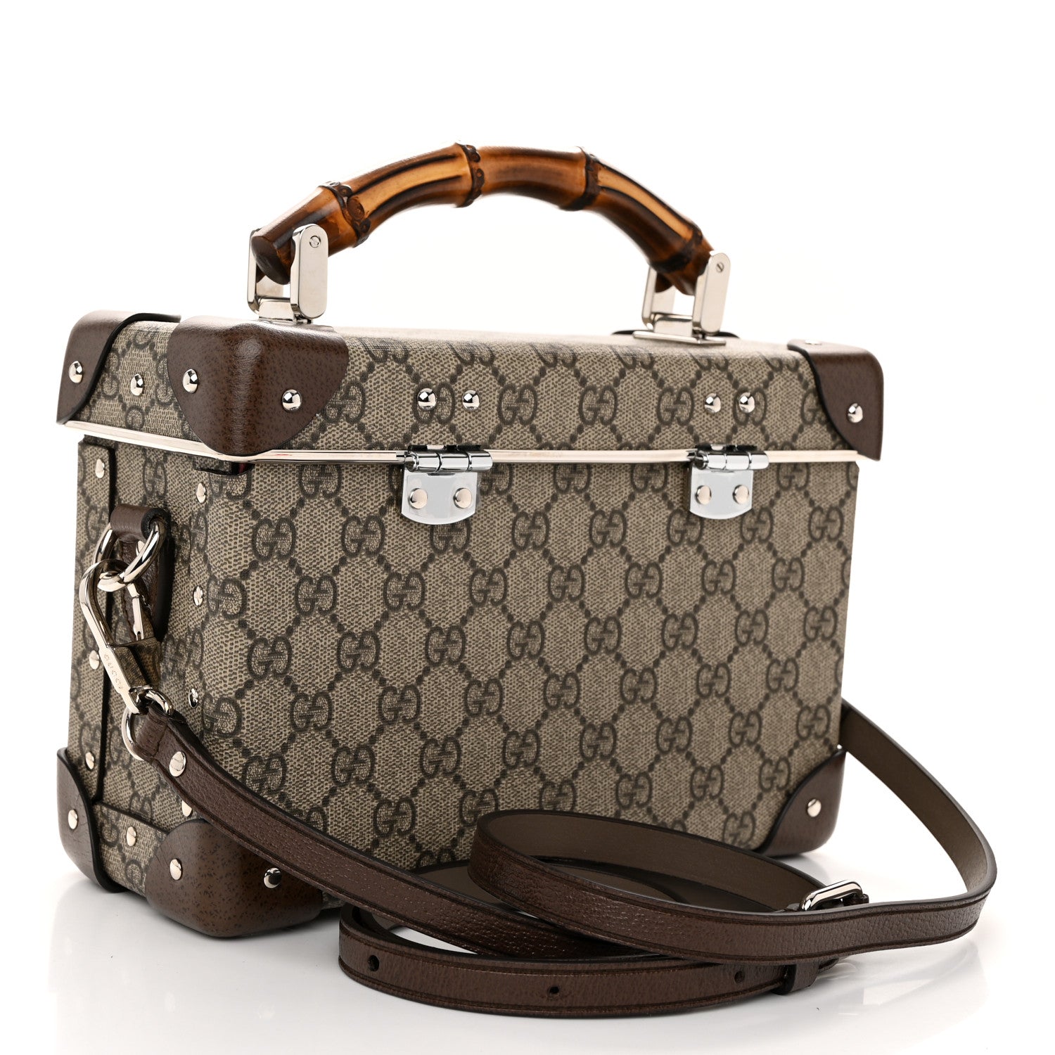 Gucci GG Supreme Monogram Globe-Trotter Beauty Case Brown 3 of 10