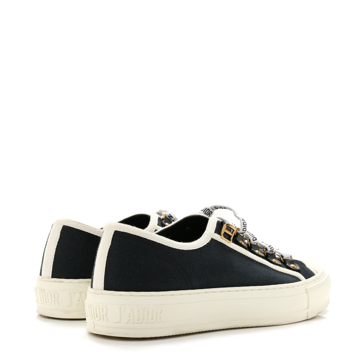 Canvas Walk'N'Dior Low Top Sneakers 38 Black