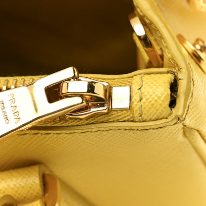 Prada Saffiano Lux Mini Galleria Double Zip Tote Soleil 12 of 27