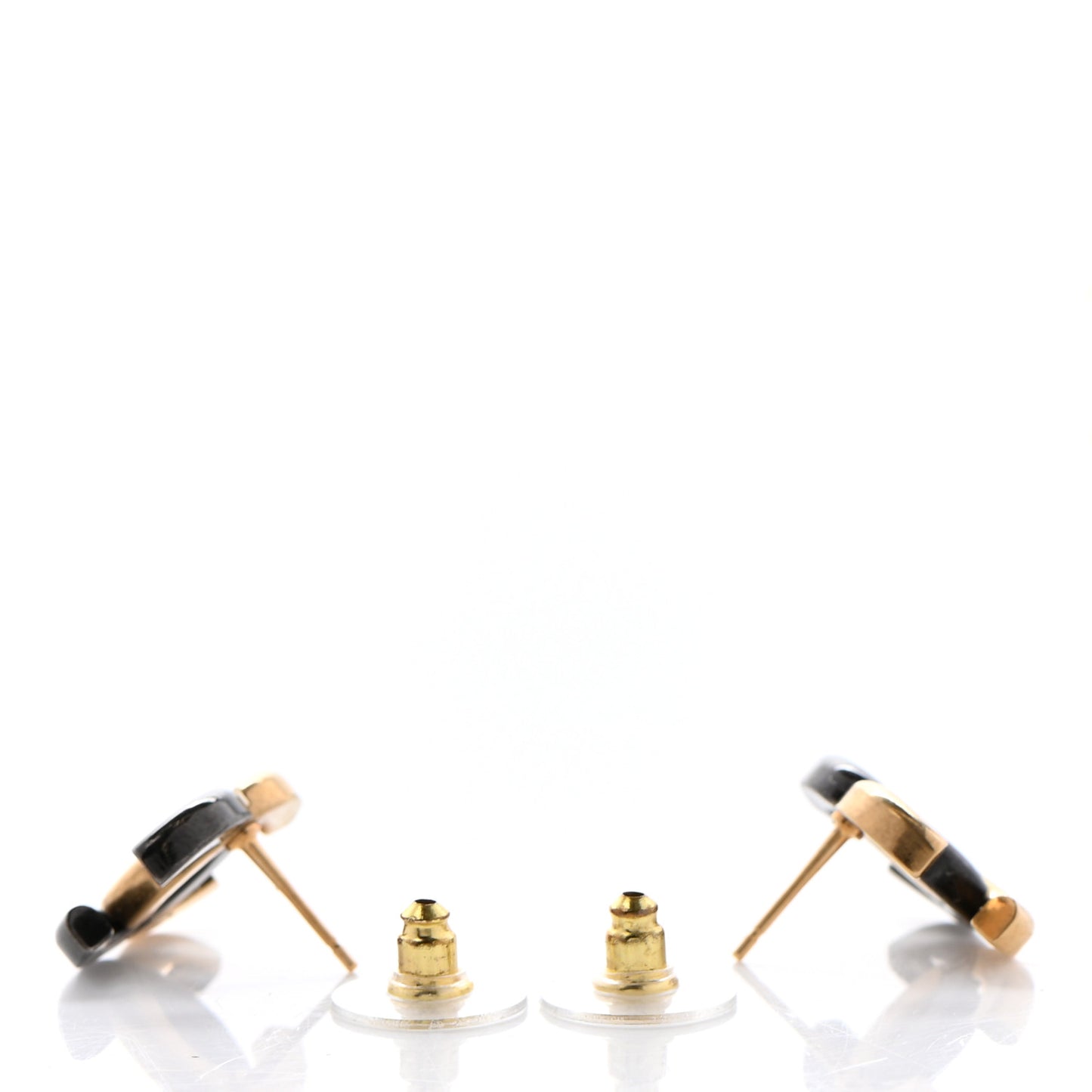 Metal CC Earrings Gold Ruthenium