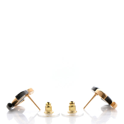 Chanel Metal CC Earrings Gold Ruthenium 3 of 4