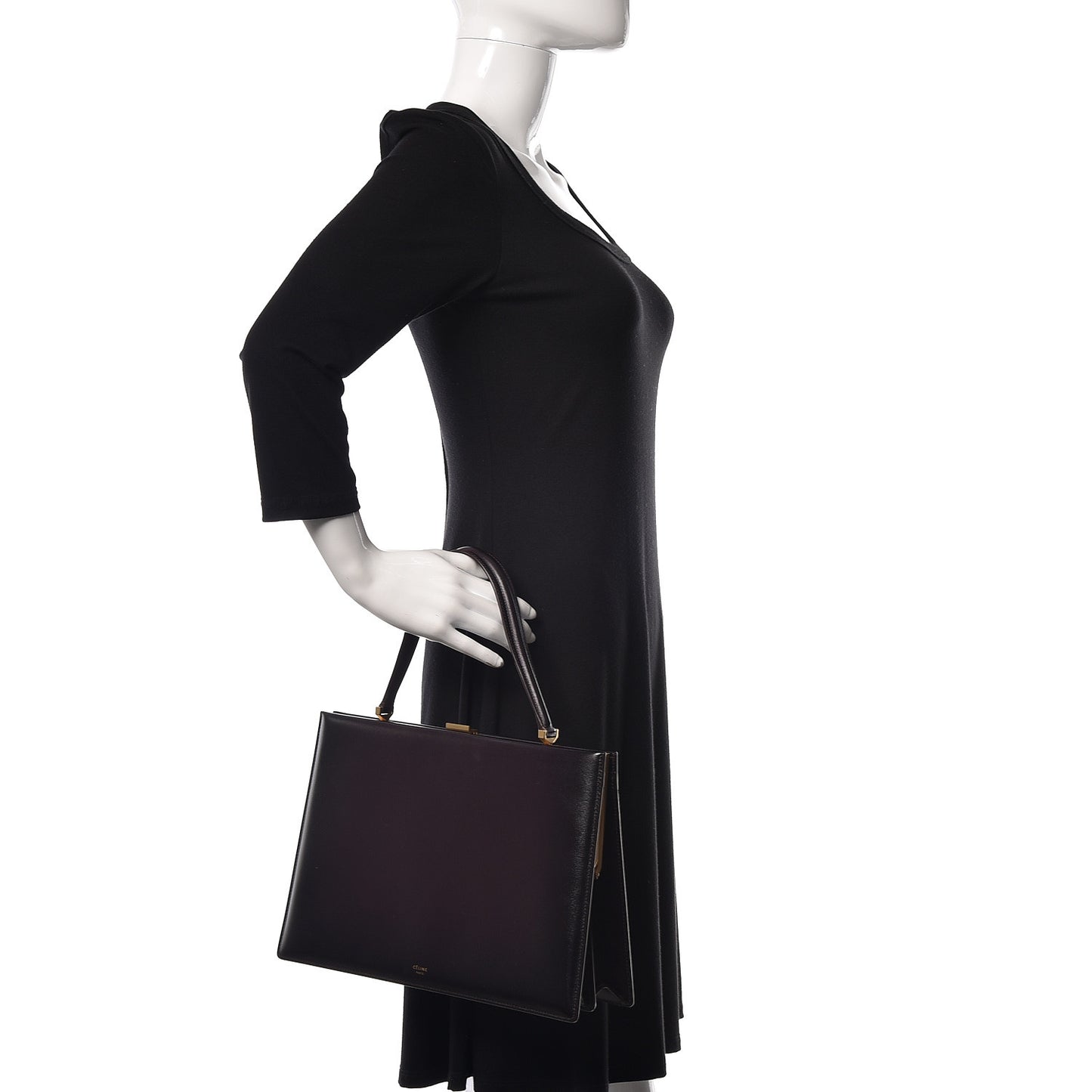 Patina Box Calfskin Medium Clasp Bag Velvet