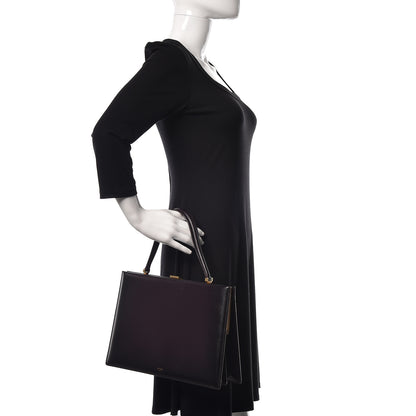 Celine Patina Box Calfskin Medium Clasp Bag Velvet 2 of 8