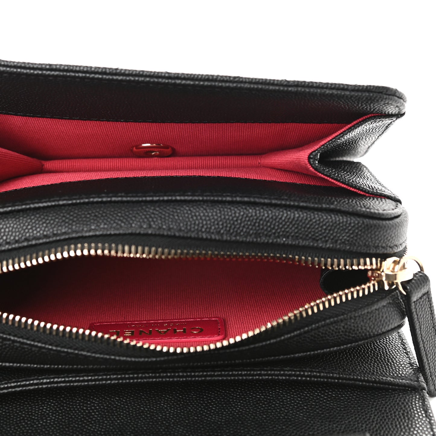 Caviar Quilted Like A Wallet Flap Black