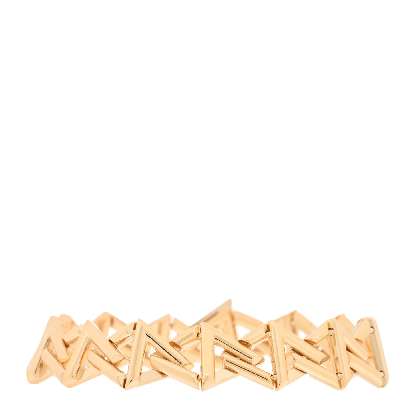 18K Yellow Gold Large LV Volt Curb Chain Bracelet