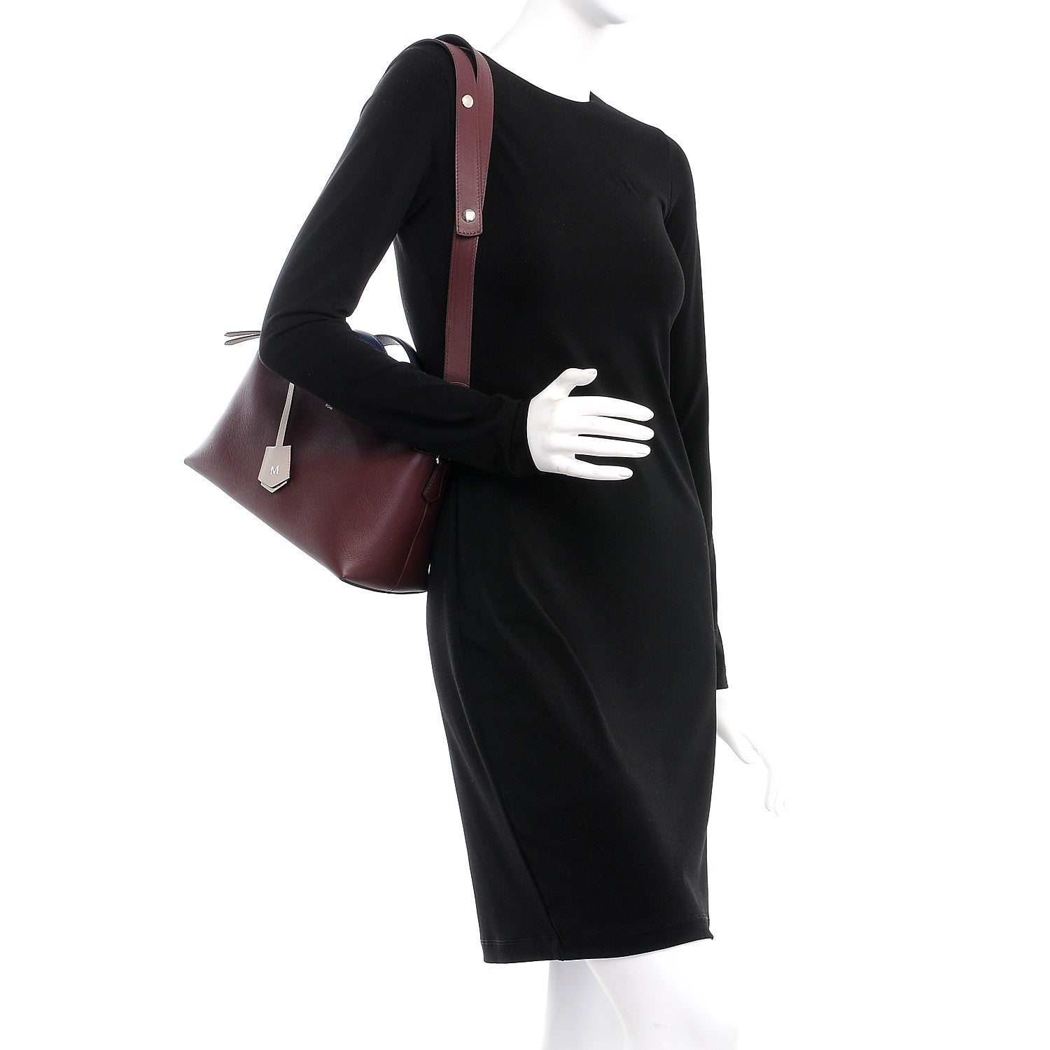 Fendi Vitello Dolce 4 Color Medium By The Way Boston Bag Bordeaux Grigio Polvere Multicolor 2 of 9