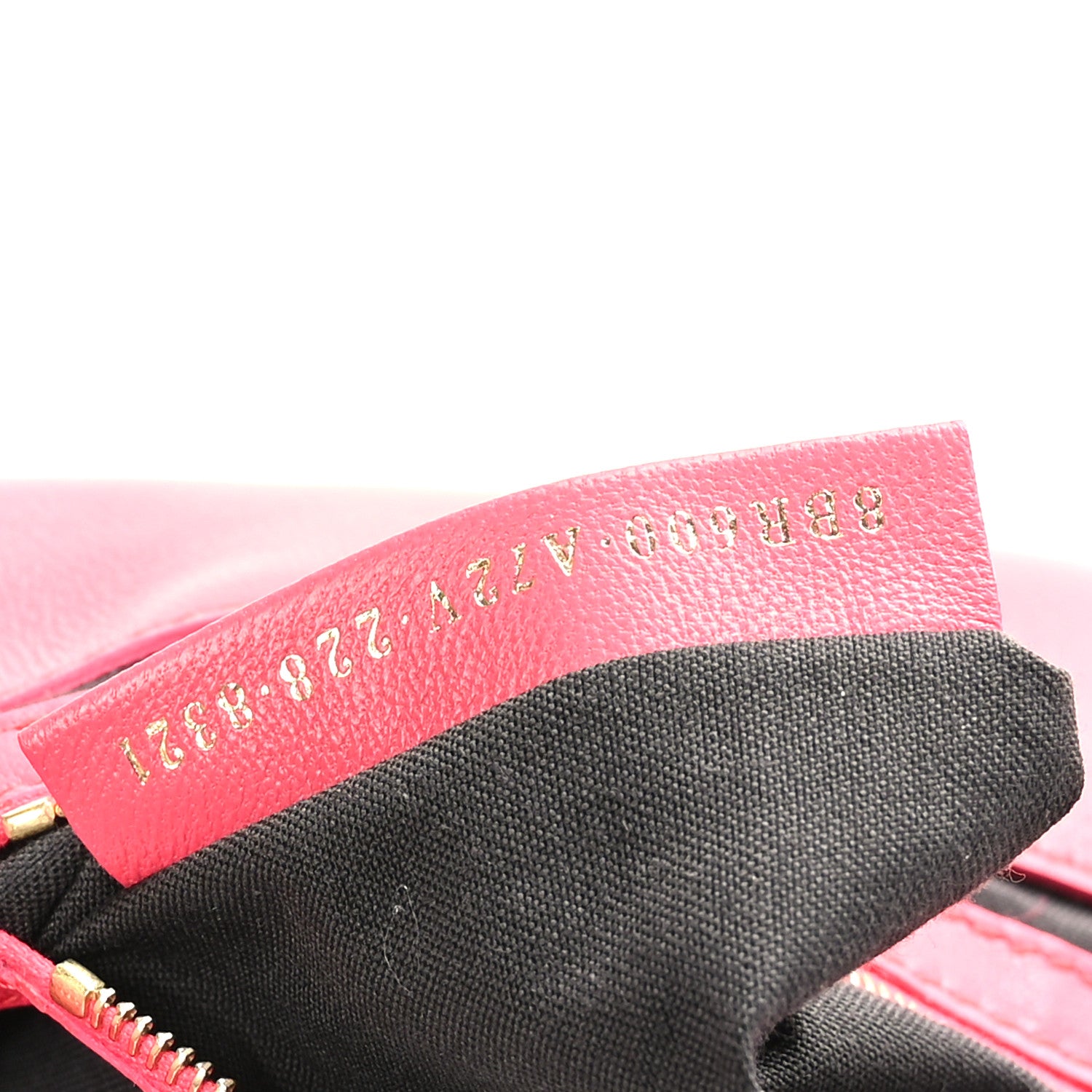 Fendi Nappa FF 1974 Embossed Baguette Lampone 7 of 9