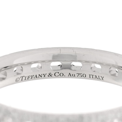 Tiffany 18K White Gold Diamond T True Narrow Band Ring 54 7 4 of 5