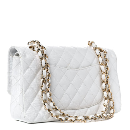 Chanel Caviar Quilted Medium Double Flap White 3 of 16